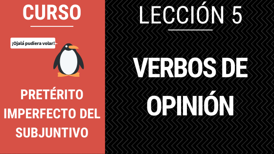 verbos de opinion imperfecto subjuntivo