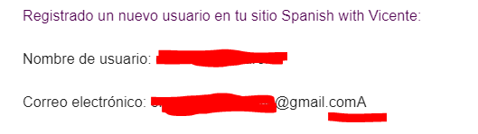 Errores al escribir el email