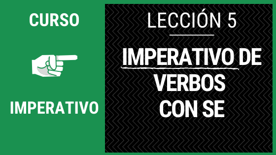 Lección 5 imperativo de verbos con SE con actividades